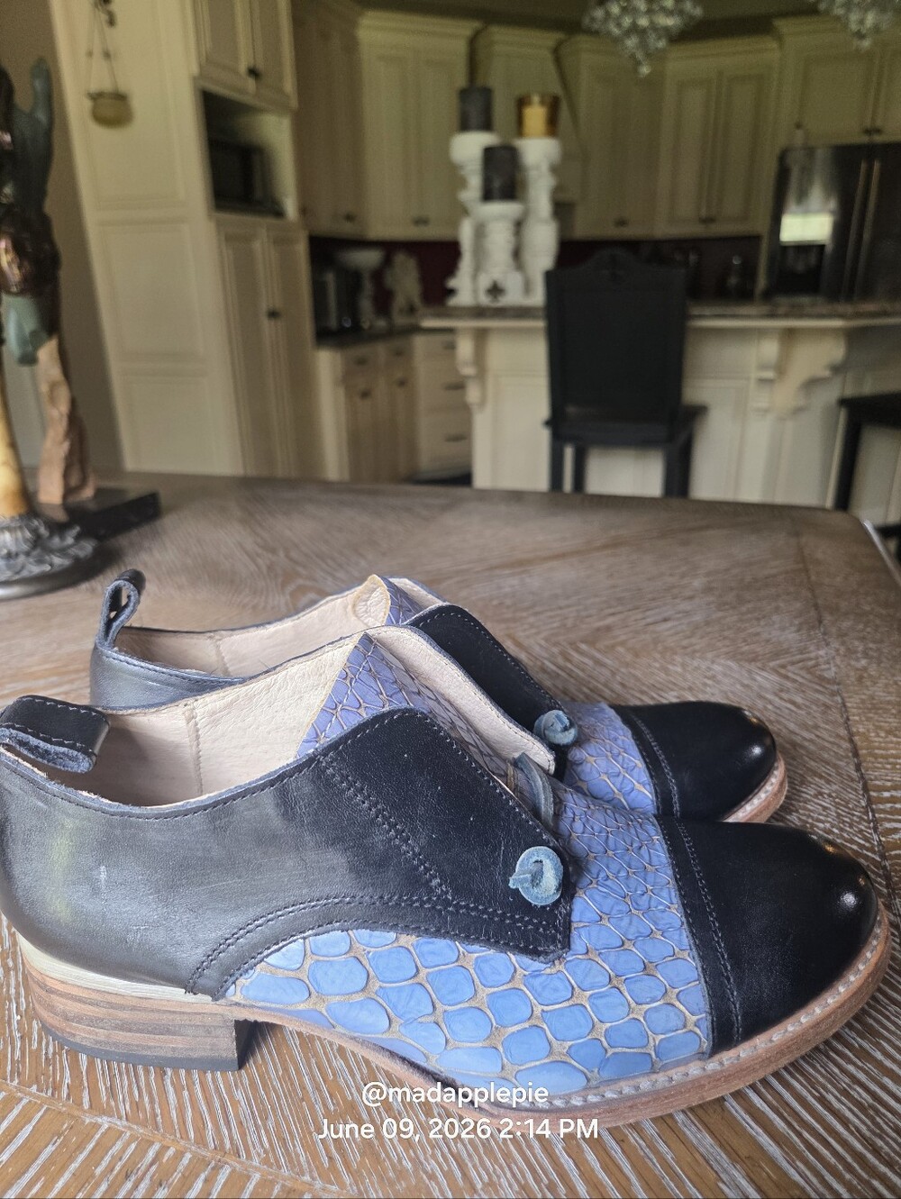 Freebird Mabel Leather Croc Embossed Slip On Shoes Designer Handmade #90 - Picture 4 of 16